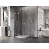Mexen Lunar L Semi-circular Hinged Shower Cabin 100 x 100 cm, Transparent, Chrome - 833L-100L-100P-01-00
