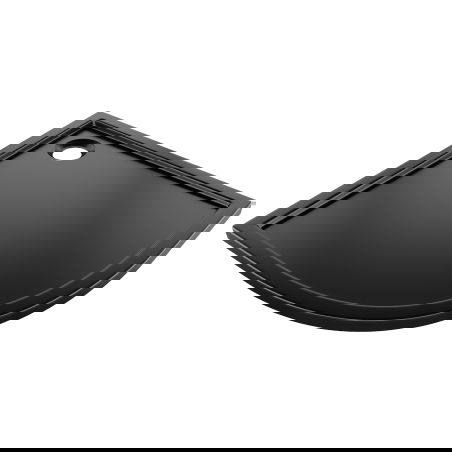 Mexen Flow semi-circular slim shower tray 100 x 100 cm, black matt - 46Q701010