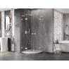Mexen Lunar L semi-circular swing shower enclosure 70 x 70 cm, transparent, white - 833L-070L-070P-20-00