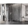 Mexen Lunar L semi-circular shower enclosure, left hinged, 100 x 70 cm, transparent, white - 833L-100L-070P-20-00