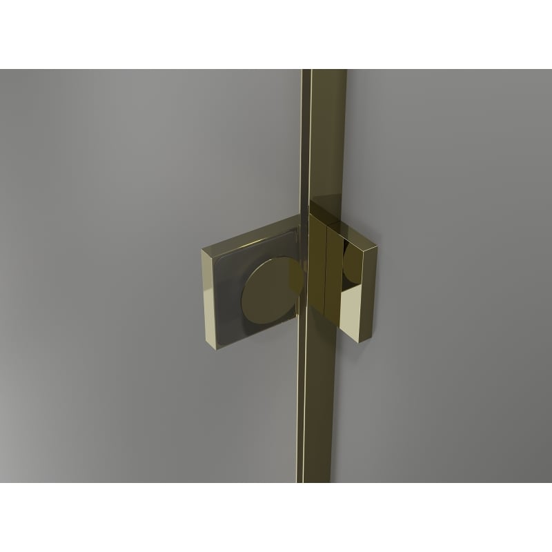 Mexen Lunar pentagonal pivot shower cabin left 80 x 80 cm, transparent, gold - 831-080L-080P-50-00-L