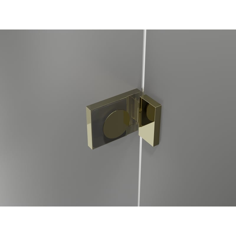 Mexen Lunar pentagonal pivot shower cabin left 80 x 80 cm, transparent, gold - 831-080L-080P-50-00-L