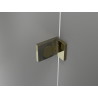 Mexen Lunar pentagonal pivot shower cabin left 80 x 80 cm, transparent, gold - 831-080L-080P-50-00-L