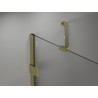 Mexen Lunar pentagonal pivot shower cabin left 80 x 80 cm, transparent, gold - 831-080L-080P-50-00-L