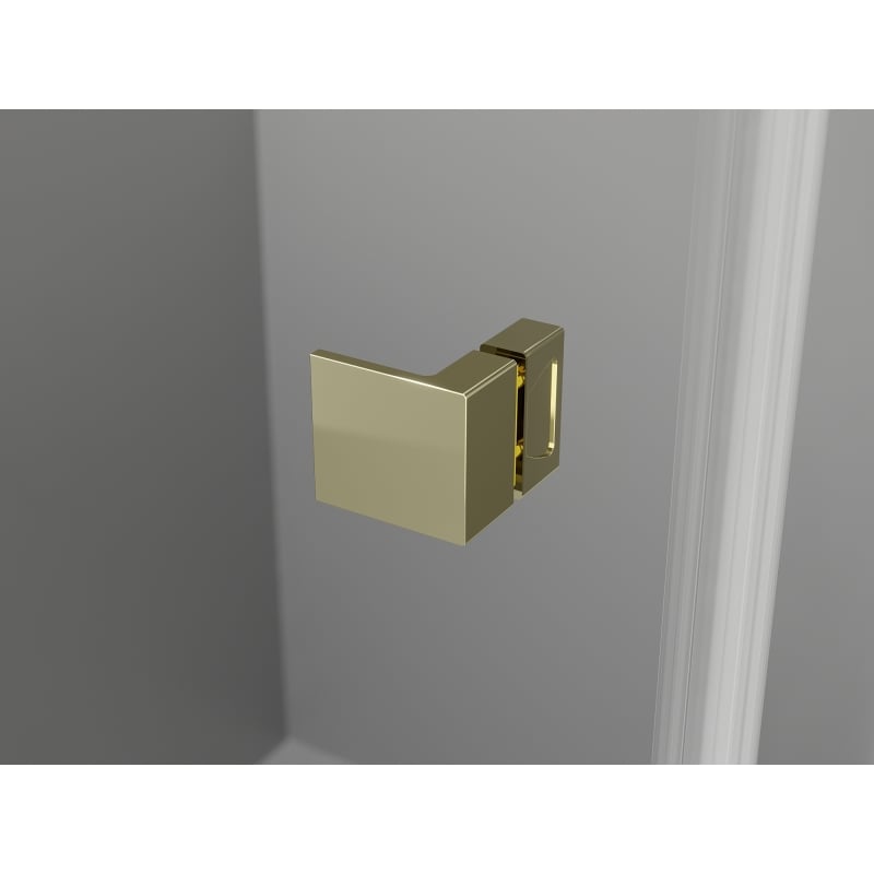 Mexen Lunar pentagonal pivot shower cabin left 80 x 80 cm, transparent, gold - 831-080L-080P-50-00-L