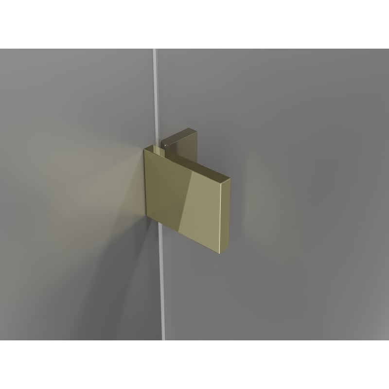 Mexen Lunar pentagonal pivot shower cabin left 80 x 80 cm, transparent, gold - 831-080L-080P-50-00-L