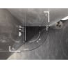 Mexen Lunar L semicircular hinged shower enclosure 100 x 100 cm, transparent, white - 833L-100L-100P-20-00
