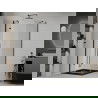 Mexen Roma hinged shower cubicle 90 x 90 cm, Transparent, Black + shower tray Flat, Black - 854-090-090-70-00-4070B