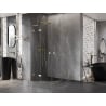 Mexen Lunar L semicircular shower enclosure hinged 90 x 90 cm, transparent, gold - 833L-090L-090P-50-00