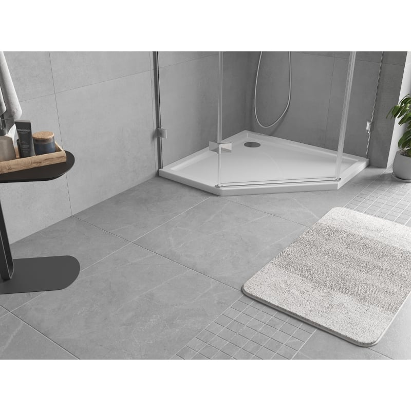 Mexen Flow pentagonal slim shower tray 90 x 90 cm, white gloss - 46P109090