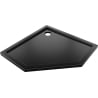 Mexen Flow pentagonal slim shower tray 90 x 90 cm, black matte - 46P709090