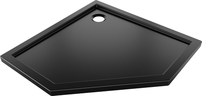 Mexen Flow pentagonal slim shower tray 100 x 100 cm, black matte - 46P701010