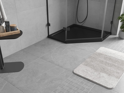 Mexen Flow pentagonal slim shower tray 100 x 100 cm, black matte - 46P701010