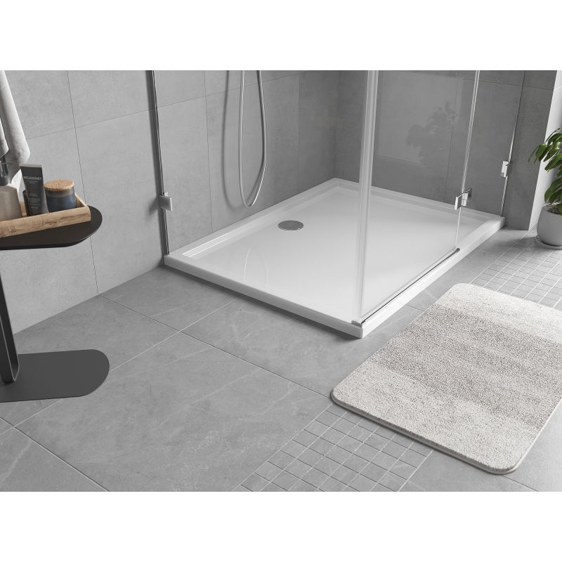 Mexen Flow rectangular slim shower tray 90 x 70 cm, white gloss - 46R107090