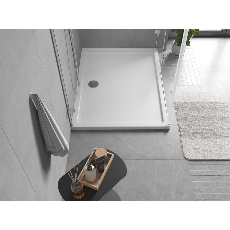 Mexen Flow rectangular slim shower tray 120 x 75 cm, white gloss - 46R107512
