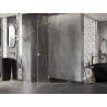 Mexen Lunar pentagonal left hinged shower enclosure 90 x 80 cm, transparent, gold - 831-090L-080P-50-00-L