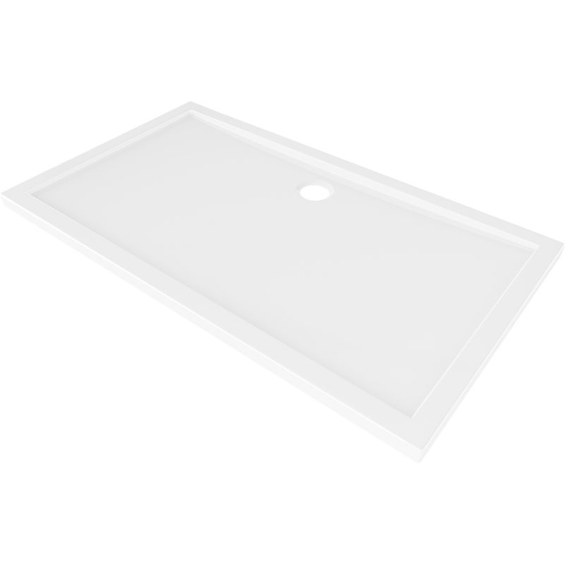 Mexen Flow rectangular slim shower tray 150 x 80 cm, white gloss - 46R108015
