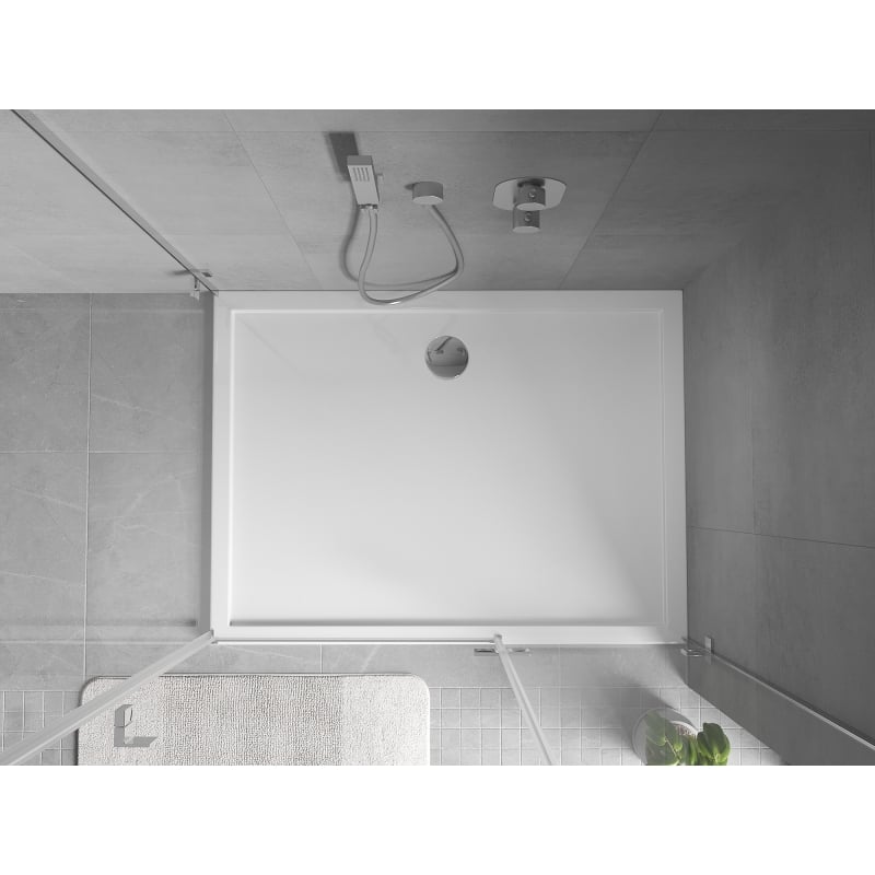 Mexen Flow rectangular slim shower tray 95 x 85 cm, white gloss - 46R108595