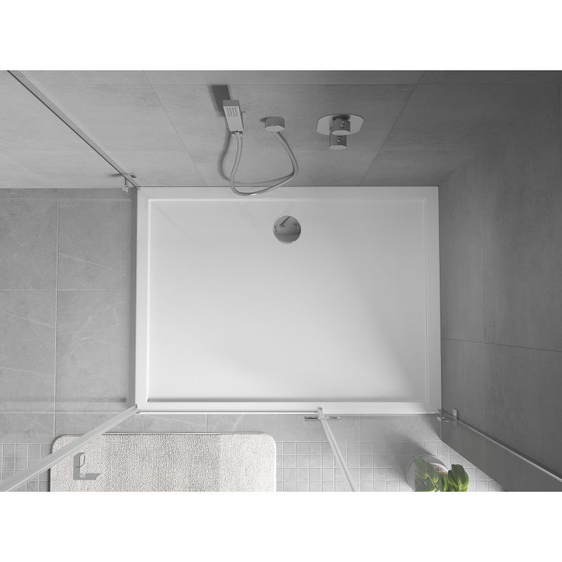 Mexen Flow rectangular slim shower tray 130 x 90 cm, white gloss - 46R109013