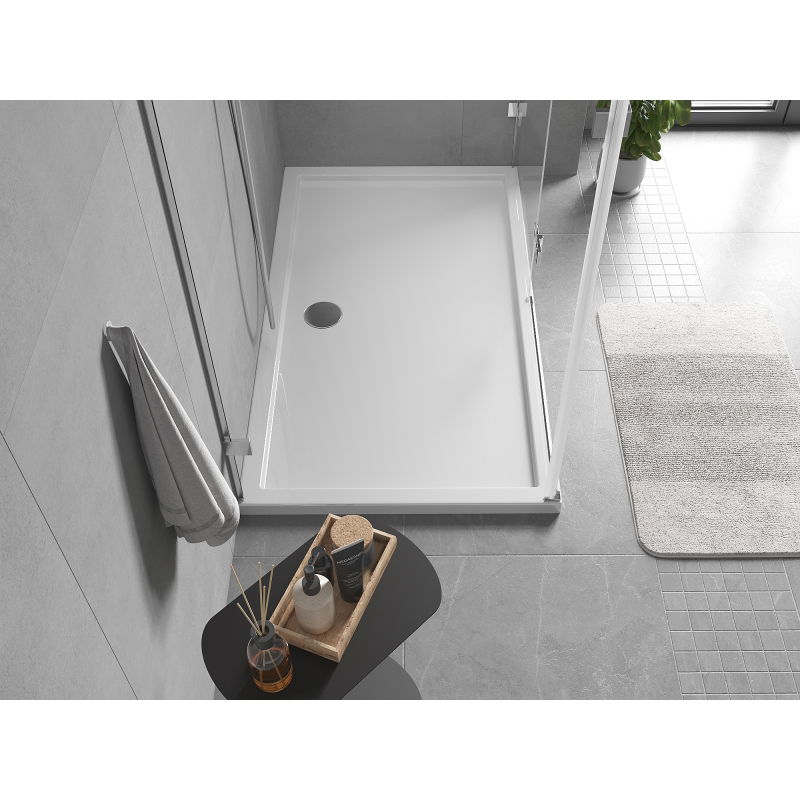Mexen Flow rectangular shower tray slim 160 x 95 cm, white gloss - 46R109516