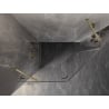 Mexen Lunar pentagonal left pivot shower enclosure 100 x 80 cm, transparent, brushed gold - 831-100L-080P-55-00-L