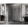 Mexen Lunar pentagonal shower enclosure left hinged 100 x 90 cm, transparent, brushed gold - 831-100L-090P-55-00-L