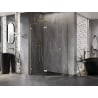 Mexen Lunar Pentagonal Hinged Shower Enclosure Left 100 x 90 cm, Transparent, Brushed Gold - 831-100L-090P-55-00-L