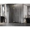 Mexen Lunar Pentagonal Hinged Shower Enclosure Left 100 x 90 cm, Transparent, Brushed Gold - 831-100L-090P-55-00-L