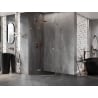 Mexen Lunar pentagonal shower cabin, swing left 80 x 80 cm, transparent, rose gold - 831-080L-080P-60-00-L