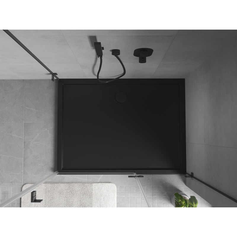 Mexen Flow rectangular slim shower tray 95 x 75 cm, black matt - 46R707595