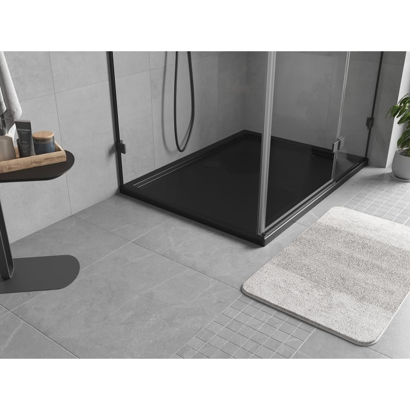 Mexen Flow rectangular slim shower tray 120 x 75 cm, black matte - 46R707512