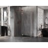 Mexen Lunar Pentagonal Shower Enclosure Left Hinge 90 x 80 cm, Transparent, Rose Gold - 831-090L-080P-60-00-L
