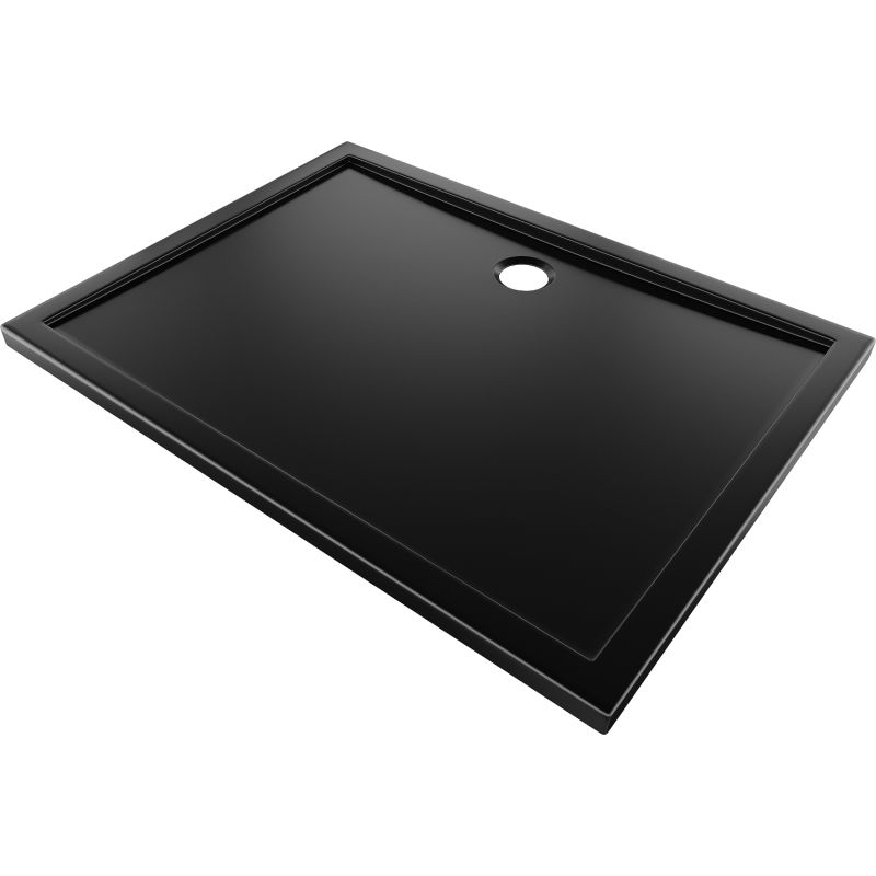 Mexen Flow rectangular slim shower tray 90 x 80 cm, black matte - 46R708090