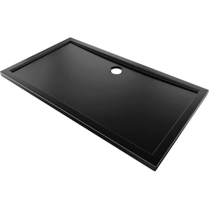 Mexen Flow rectangular slim shower tray 140 x 80 cm, black matte - 46R708014