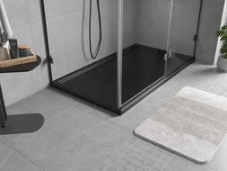 Mexen Flow rectangular shower tray slim 140 x 80 cm, black matt - 46R708014
