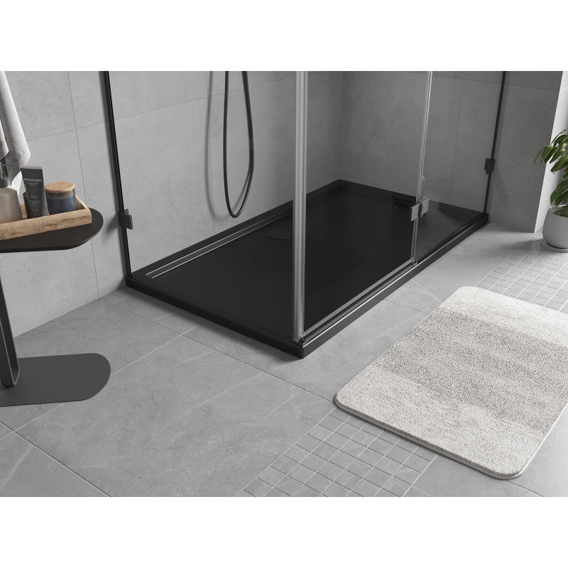 Mexen Flow Rectangular Slim Shower Tray 140 x 90 cm, Black Matte - 46R709014