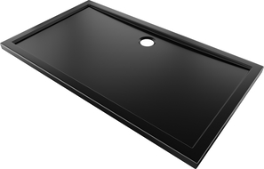 Mexen Flow rectangular slim shower tray 140 x 100 cm, black matt - 46R701014