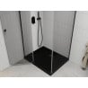 Mexen Roma pivot shower cabin 100 x 80 cm, transparent, black + Flat tray, black - 854-100-080-70-00-4070B