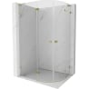 Mexen Lunar L shower cabin semicircular, left opening 80 x 70 cm, transparent, gold - 833L-080L-070P-50-00