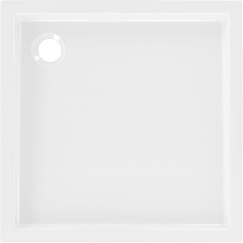 Mexen Flow+ square shower tray 80 x 80 cm, white gloss - 46S108080H