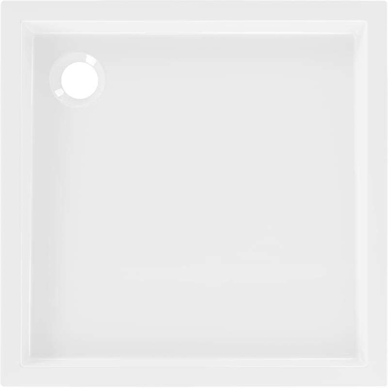 Mexen Flow+ square shower tray 90 x 90 cm, white gloss - 46S109090H