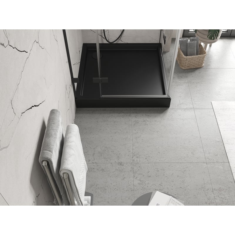 Mexen Flow+ square shower tray 70 x 70 cm, black matte - 46S707070H
