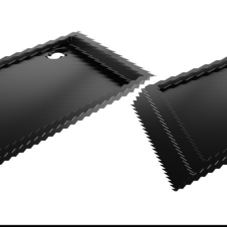 Mexen Flow+ square shower tray 80 x 80 cm, black matte - 46S708080H