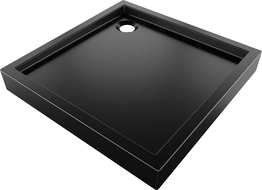 Mexen Flow+ square shower tray 100 x 100 cm, black matt - 46S701010H