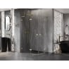 Mexen Lunar L semicircular shower cabin, left hinge 100 x 70 cm, transparent, brushed gold - 833L-100L-070P-55-00