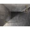 Mexen Lunar L semicircular shower cabin, left hinge 100 x 70 cm, transparent, brushed gold - 833L-100L-070P-55-00