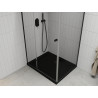 Mexen Roma hinged shower enclosure 120 x 80 cm, transparent, black + Flat tray, black - 854-120-080-70-00-4070B