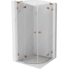 Mexen Lunar L semi-circular shower cabin swing 80 x 80 cm, transparent, rose gold - 833L-080L-080P-60-00