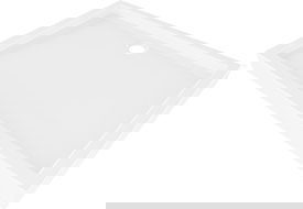 Mexen Flow+ Rectangular Shower Tray 100 x 70 cm, White Gloss - 46R107010H
