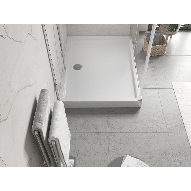 Mexen Flow+ rectangular shower tray 110 x 70 cm, white gloss - 46R107011H